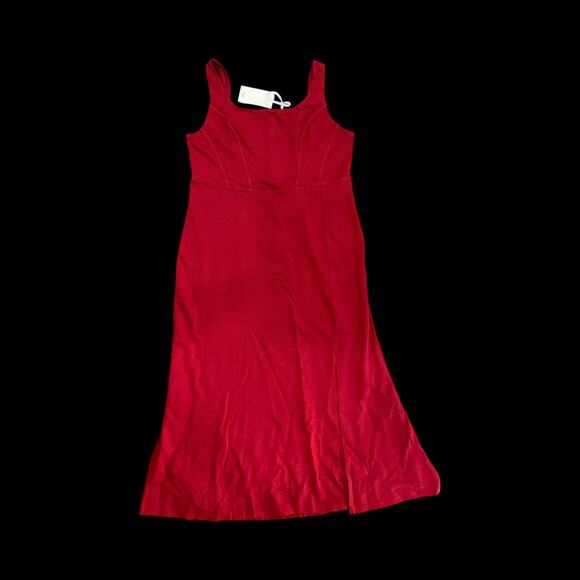 Elegant Red Gown | Grace Karin 2X | Floor Length High Slit - Picture 1 of 6